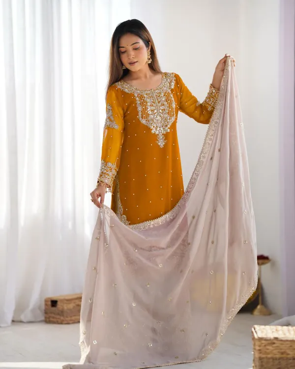 Musterd_Heavy_Faux_Georgette_With_Heavy_Embroidered_Coding_Dori-Sequence_Work_With_Rivet_Moti_Work_Full_Sleeve_For_Women