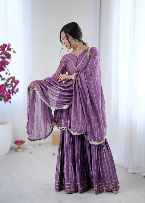 Perfect_For_Party_And_Wedding_Wear_Purple_Mal_Chanderi_Fabric_With_Real_Mirror_And_Hand_Work_With_Sleeve_For_Women