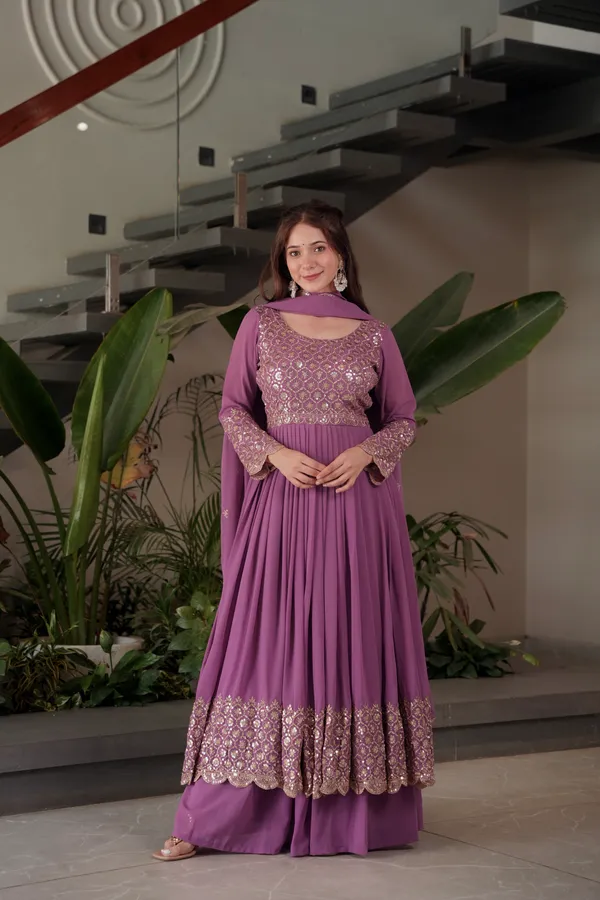 Lavender_Heavy_Embroidered_Anarkali_Kurta,_Palazzo_&_Dupatta_Set_For_Women