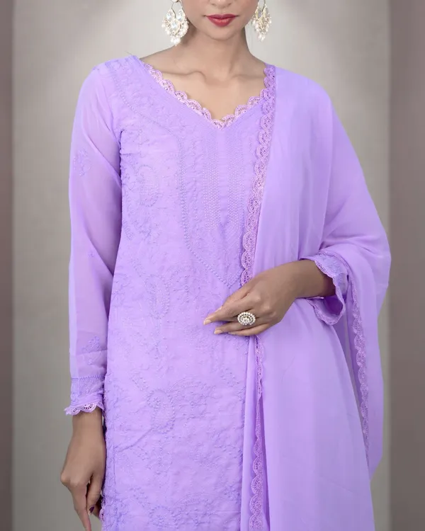 Purple_Georgette_Chikankari_Embroidery_Kurta_Palazzo_Set_For_Women
