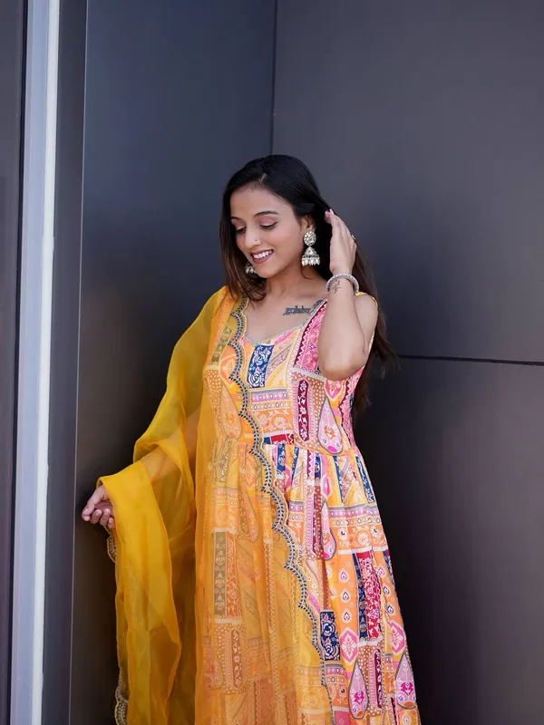 Womens_Printed_Sleeveless_Anarkali_Kurta_Set_with_Dupatta_(Yellow_Multi-Color)