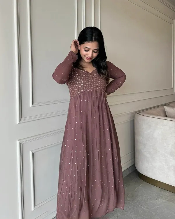 Partywear_Mirror_Embellished_Anarkali_Suit_Set_(3-Piece)_For_Women