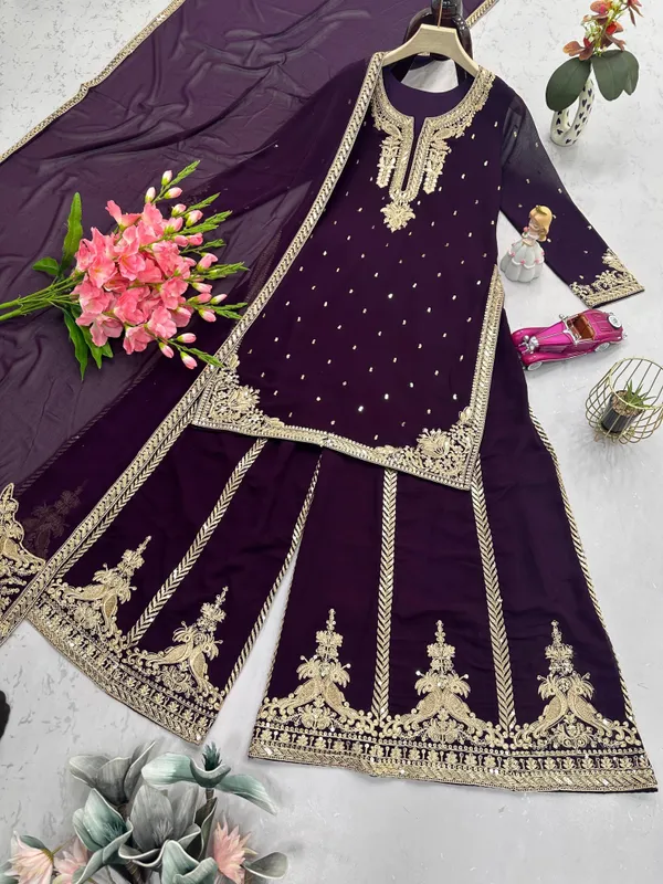 Royal_Wine_Purple_Embroidered_Kurta_Sharara_Set_with_Dupatta_for_Women_|_Wedding_&_Festive_Wear
