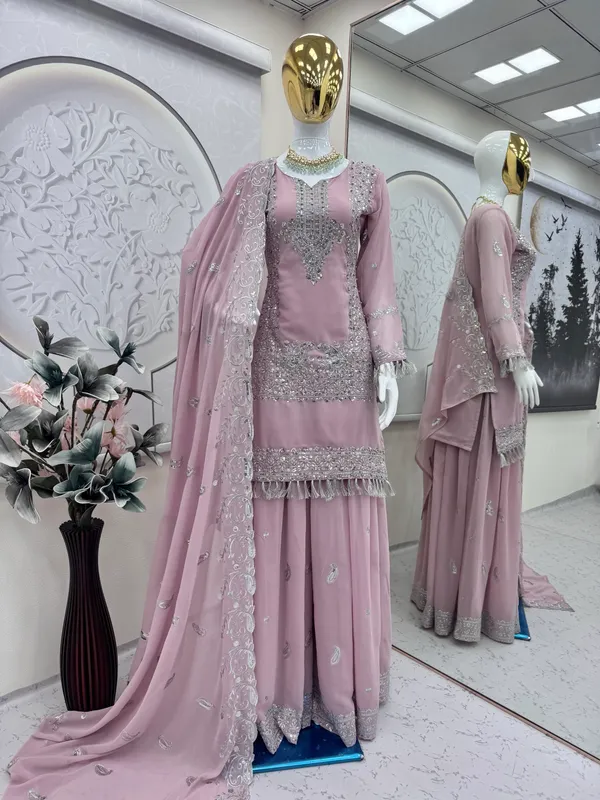 Pastel_Pink_Embroidered_Georgette_Kurta,_Palazzo_&_Dupatta_Set_For_Women