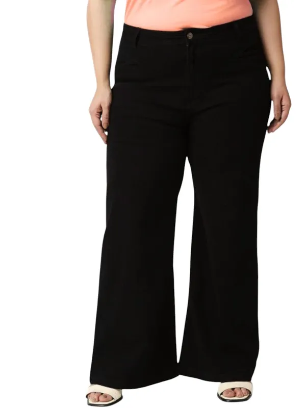 Black_High_Rise_Wide_Leg_Stretchable_Jeans_For_Women
