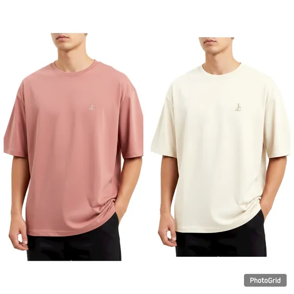 Pink_&_White_Oversized_Boxy_Fit_T-Shirt_For_Men_(Pack_Of_2)