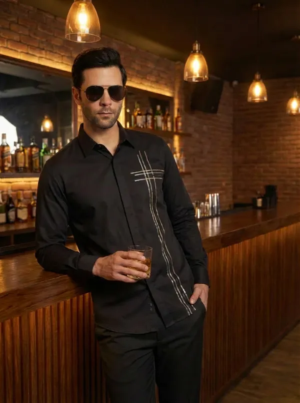 Black_Cotton_Full_Sleeve_Shirt_For_Men