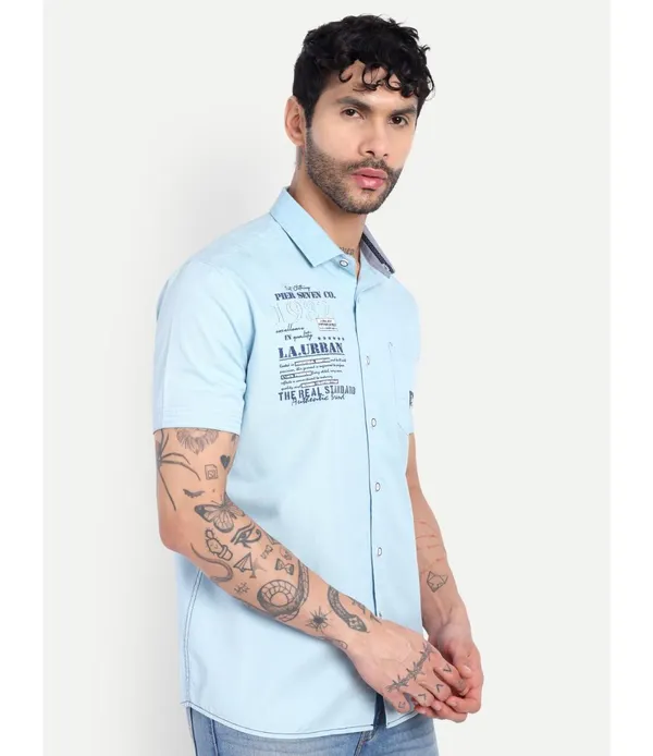 Premium_Sky_Blue_Printed_Casual_Shirt_for_Men__Regular_Fit,_Short_Sleeve_Cotton_Shirt_(CWY069)