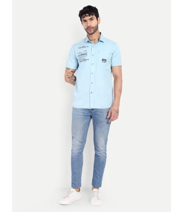 Premium_Sky_Blue_Printed_Casual_Shirt_for_Men__Regular_Fit,_Short_Sleeve_Cotton_Shirt_(CWY069)