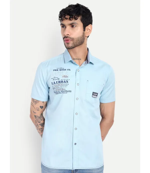 Premium_Sky_Blue_Printed_Casual_Shirt_for_Men__Regular_Fit,_Short_Sleeve_Cotton_Shirt_(CWY069)