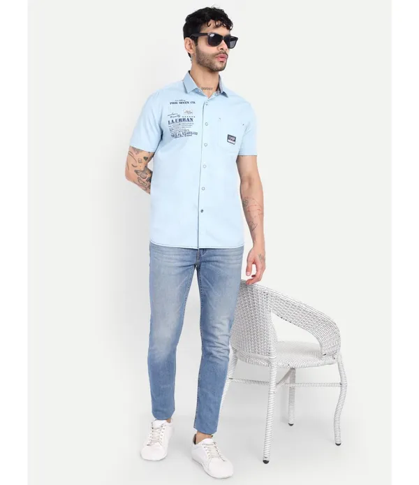 Premium_Sky_Blue_Printed_Casual_Shirt_for_Men__Regular_Fit,_Short_Sleeve_Cotton_Shirt_(CWY069)