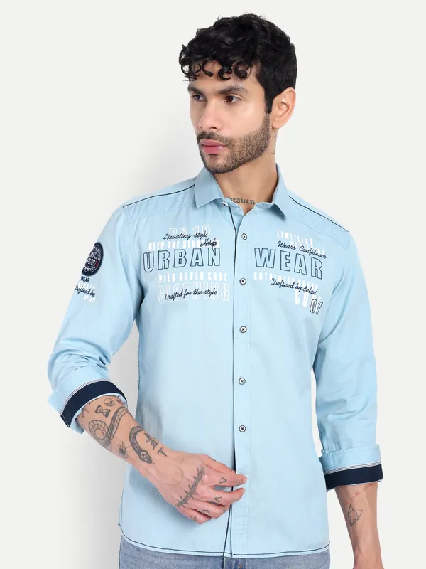Pier_Seven_Mens_Light_Blue_Cotton_Regular_Fit_Printed__&_Embroidered_Casual_Shirt_|_Urban_Wear_Full_Sleeve_Shirt