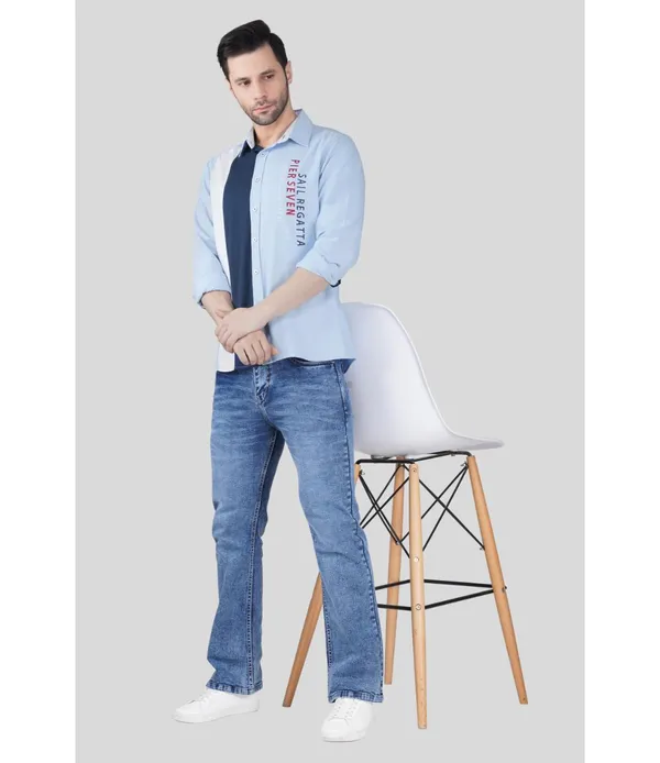 Mens_Premium_Color_Block_Cotton_Regular_Fit_Shirt__Light_Blue_Vertical_Panel_Casual_Shirt_(JWM039)