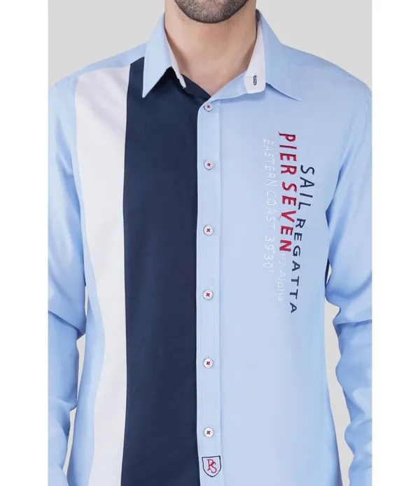Mens_Premium_Color_Block_Cotton_Regular_Fit_Shirt__Light_Blue_Vertical_Panel_Casual_Shirt_(JWM039)