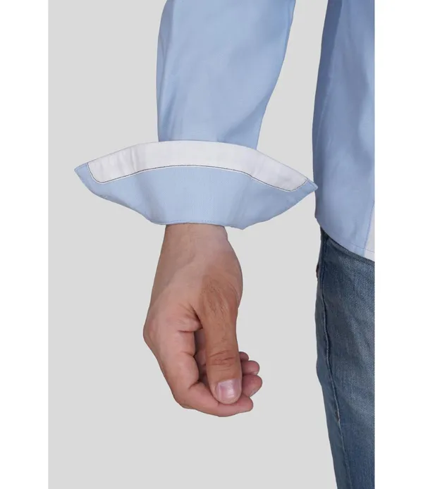 Mens_Premium_Color_Block_Cotton_Regular_Fit_Shirt__Light_Blue_Vertical_Panel_Casual_Shirt_(JWM039)