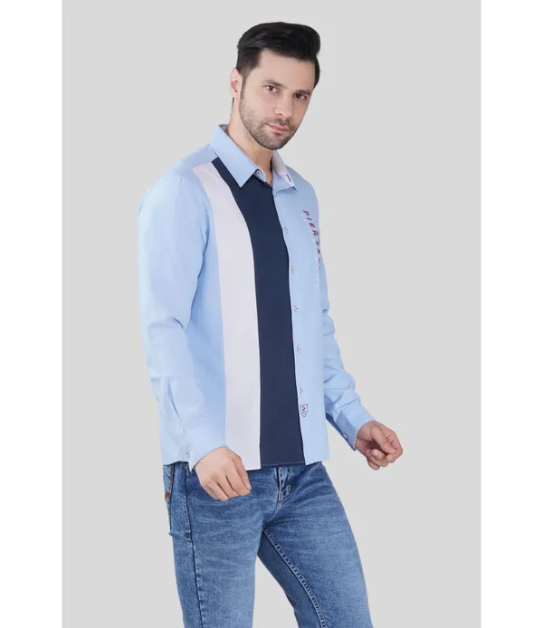 Mens_Premium_Color_Block_Cotton_Regular_Fit_Shirt__Light_Blue_Vertical_Panel_Casual_Shirt_(JWM039)