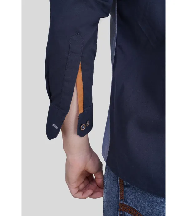 Premium_Grey_&_Navy_Blue_Panelled_Regular_Shirt_for_Men_|_Designer_Contrast_Shirt_with_Chest_Print_(JWM044)