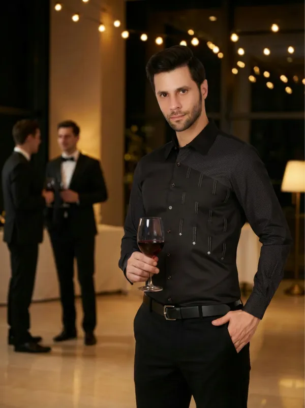 Black_Cotton_Full_Sleeve_Shirt_For_Men
