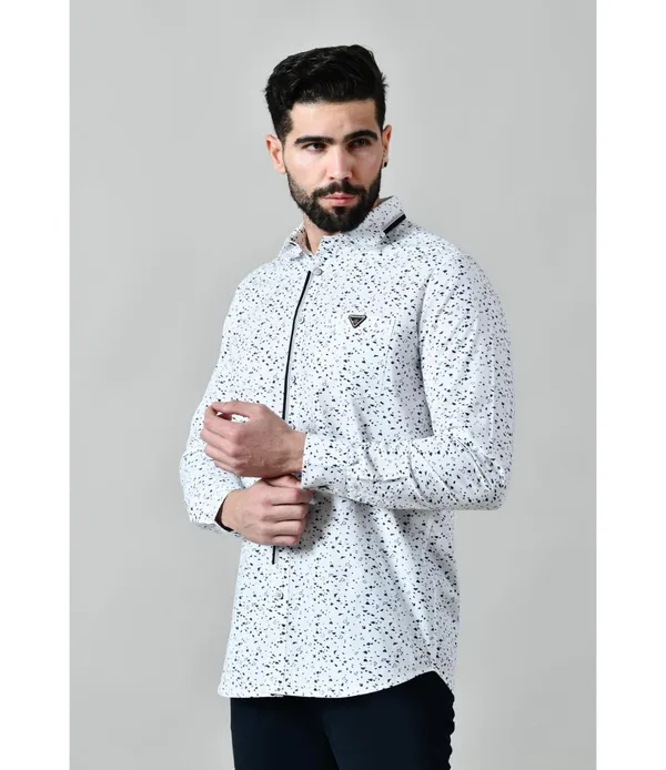 White_Cotton_Full_Sleeve_Shirt_For_Men