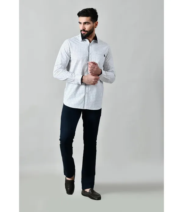 White_Cotton_Full_Sleeve_Shirt_For_Men
