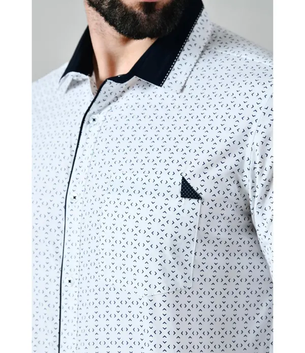 White_Cotton_Full_Sleeve_Shirt_For_Men
