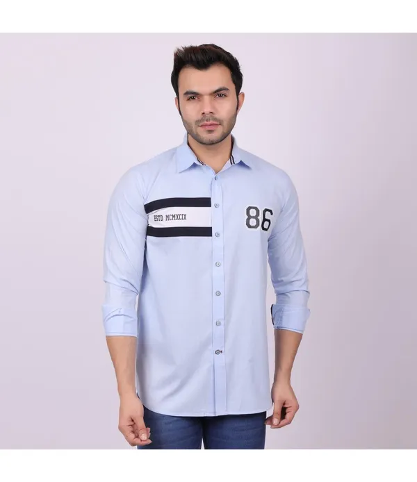 Blue_Cotton_Blend_Full_Sleeve_Shirt_For_Men