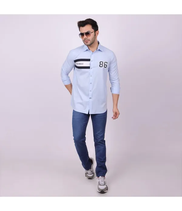 Blue_Cotton_Blend_Full_Sleeve_Shirt_For_Men