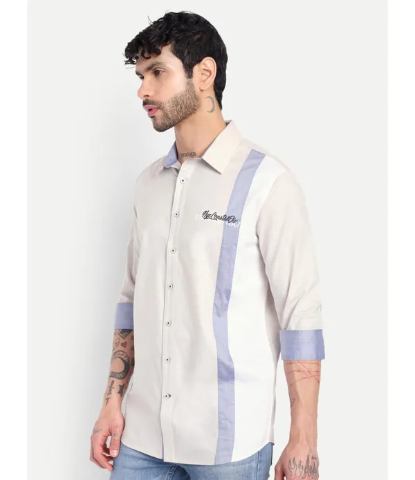 Beige_Cotton_Blend_Printed_Shirt_For_Men