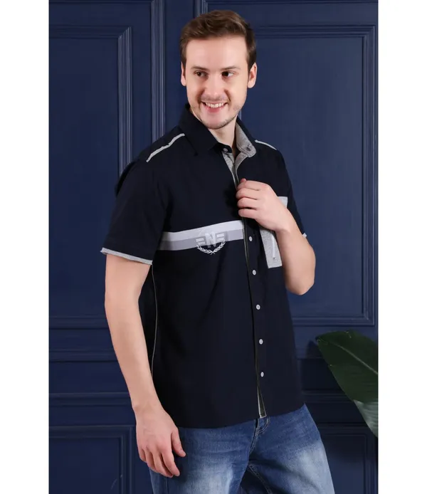 Navy__Cotton_Printed_Shirt_For_Men