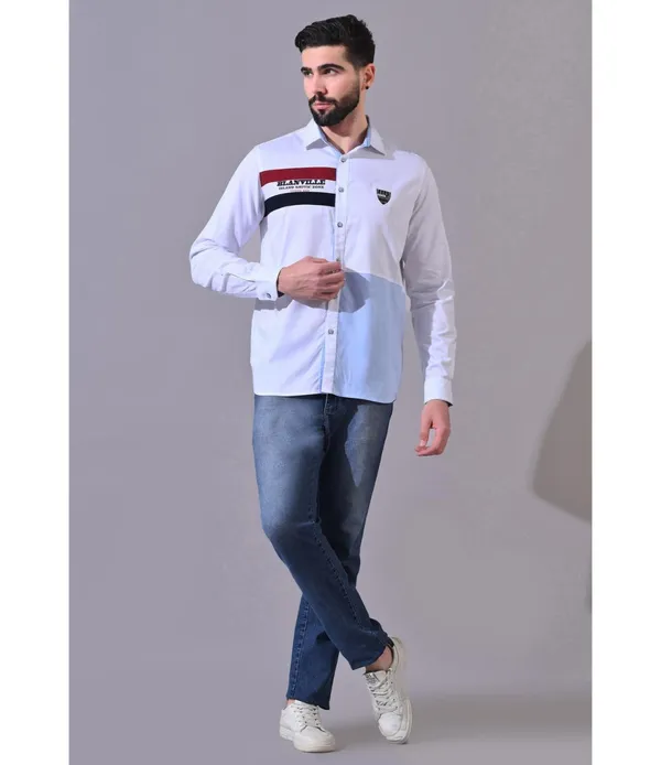 White_Cotton_Full_Sleeve_Shirt_For_Men