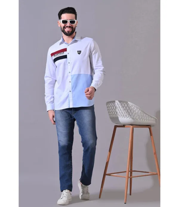 White_Cotton_Full_Sleeve_Shirt_For_Men