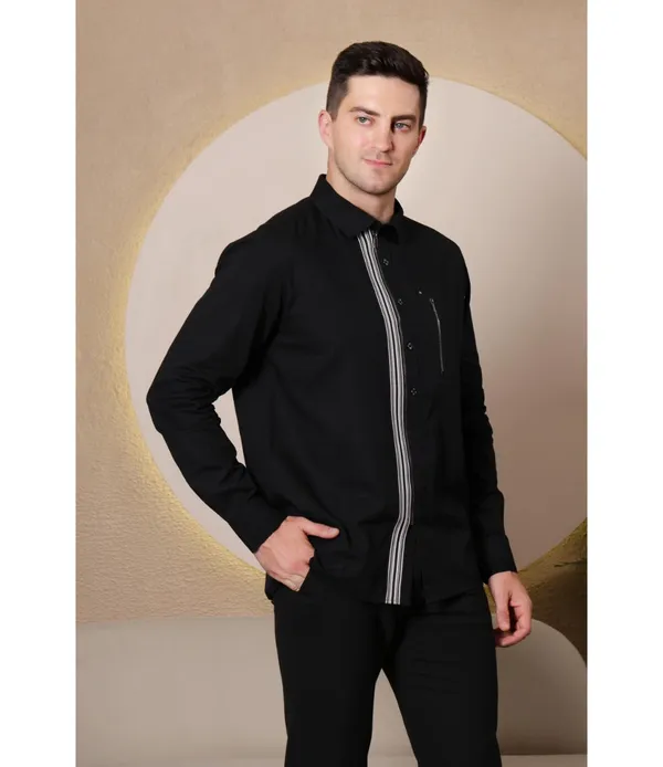 Black_Cotton_Striped_Shirt_For_Men