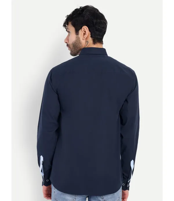 Blue_Cotton_Embroidered_Shirt_For_Men