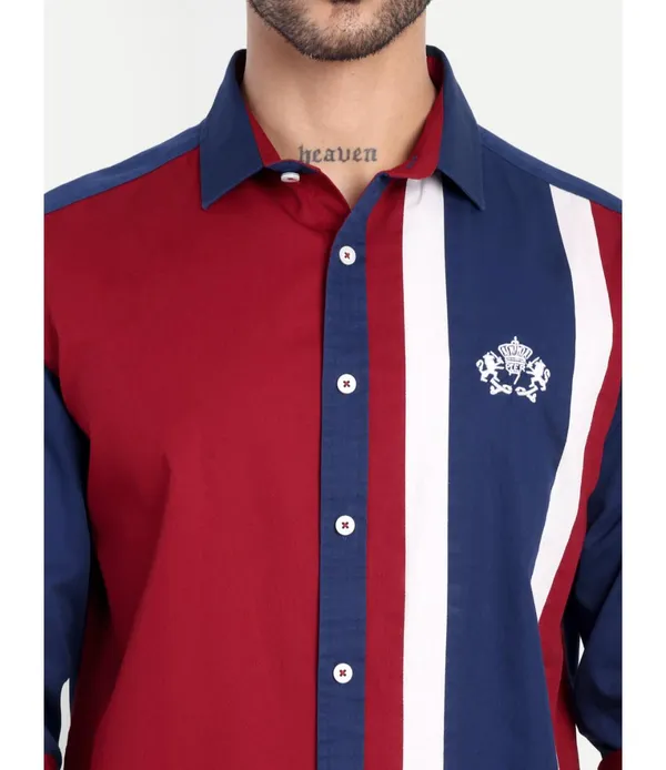 Blue__Cotton_Striped_Shirt_For_Men