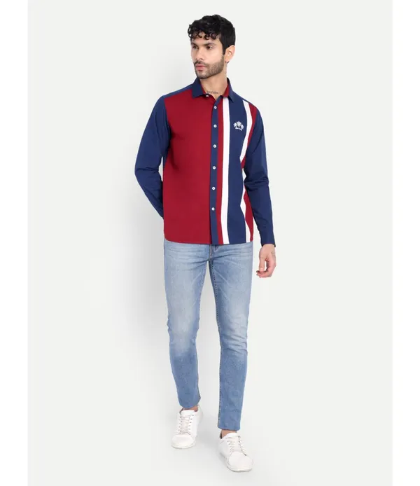 Blue__Cotton_Striped_Shirt_For_Men