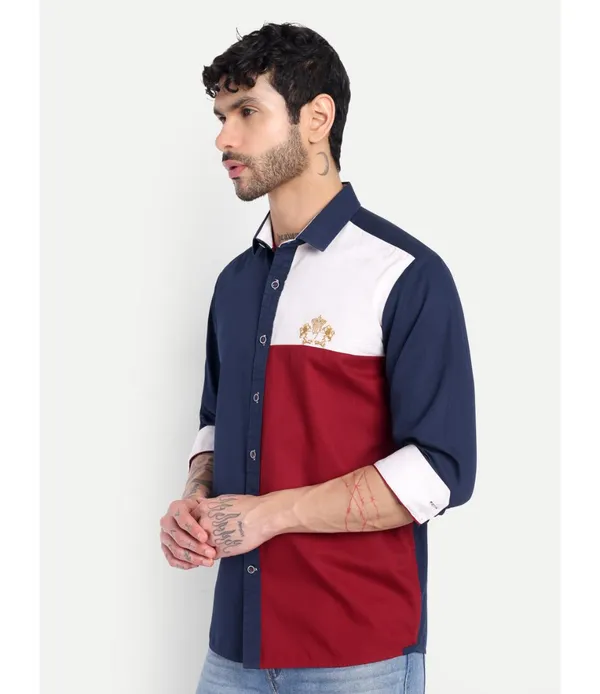 Blue__Cotton_Printed_Shirt_For_Men