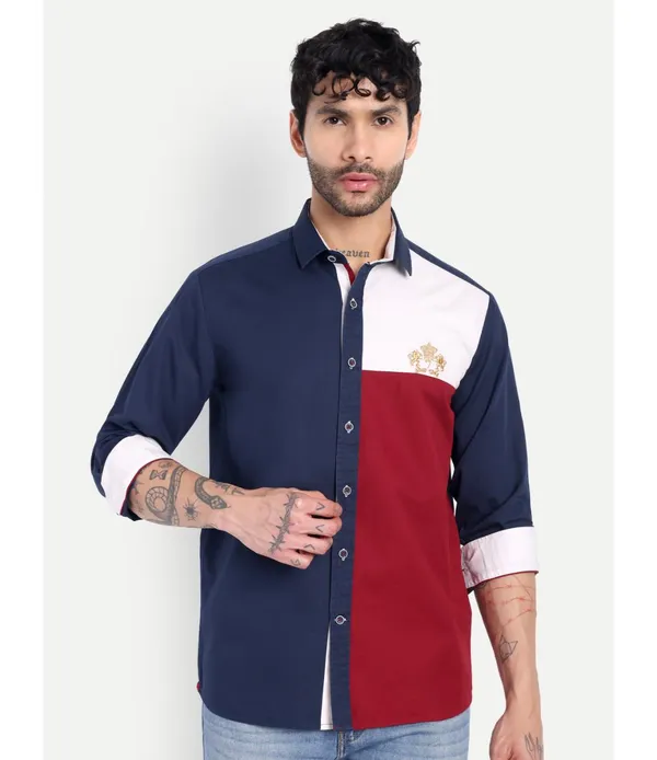 Blue__Cotton_Printed_Shirt_For_Men
