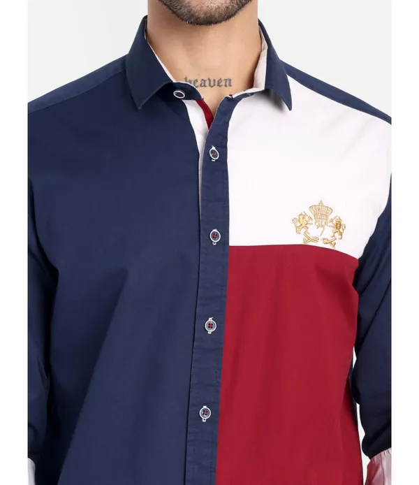 Blue__Cotton_Printed_Shirt_For_Men