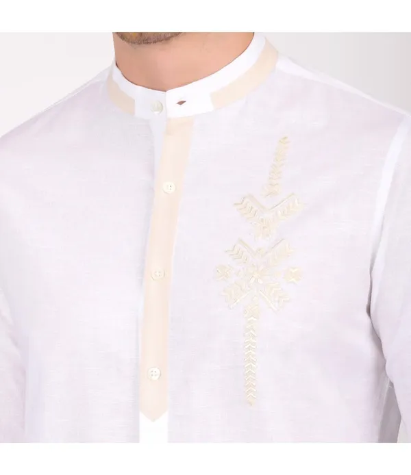 White_Cotton_Embroidered_Shirt_For_Men