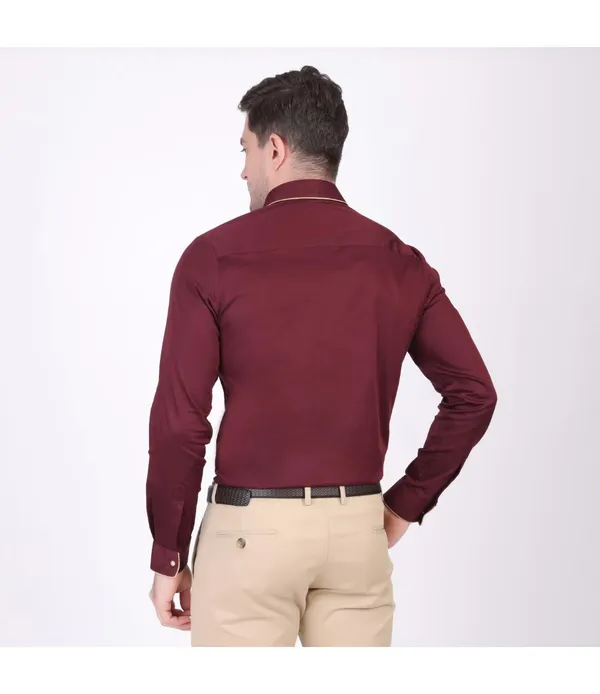 Maroon__Cotton_Blend_Solid_Shirt_For_Men