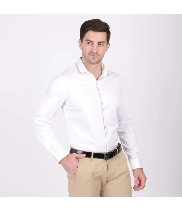 White__Cotton_Blend_Solid_Shirt_For_Men