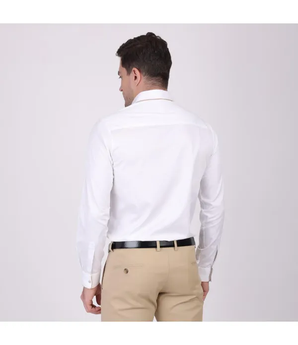 White__Cotton_Blend_Solid_Shirt_For_Men