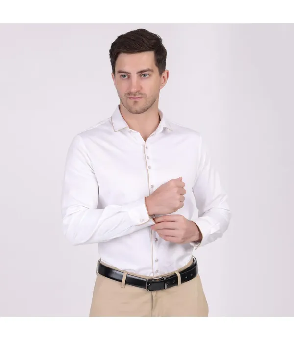 White__Cotton_Blend_Solid_Shirt_For_Men