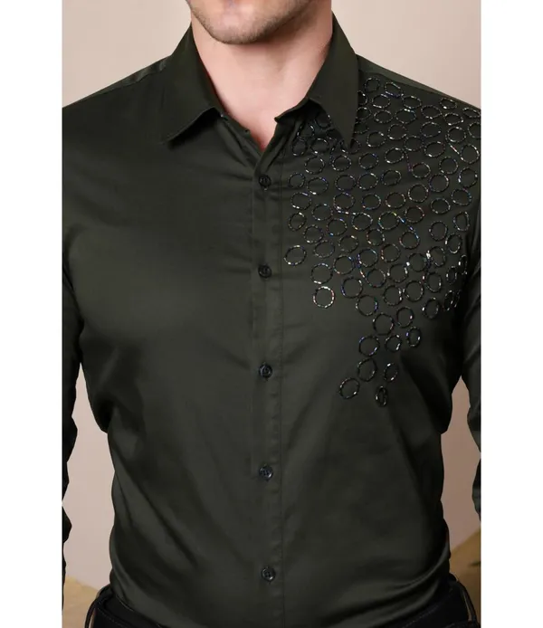 Green_Cotton_Blend_Full_Sleeve_Shirt_For_Men