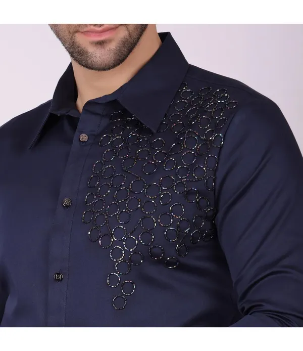 Blue_Cotton_Blend_Full_Sleeve_Shirt_For_Men