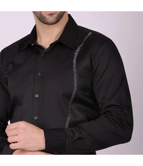 Black_Cotton_Blend_Full_Sleeve_Shirt_For_Men