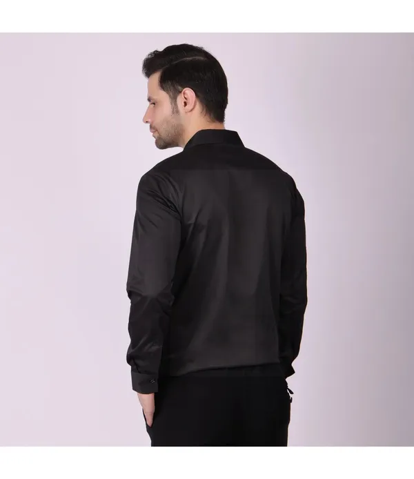 Black_Cotton_Blend_Full_Sleeve_Shirt_For_Men