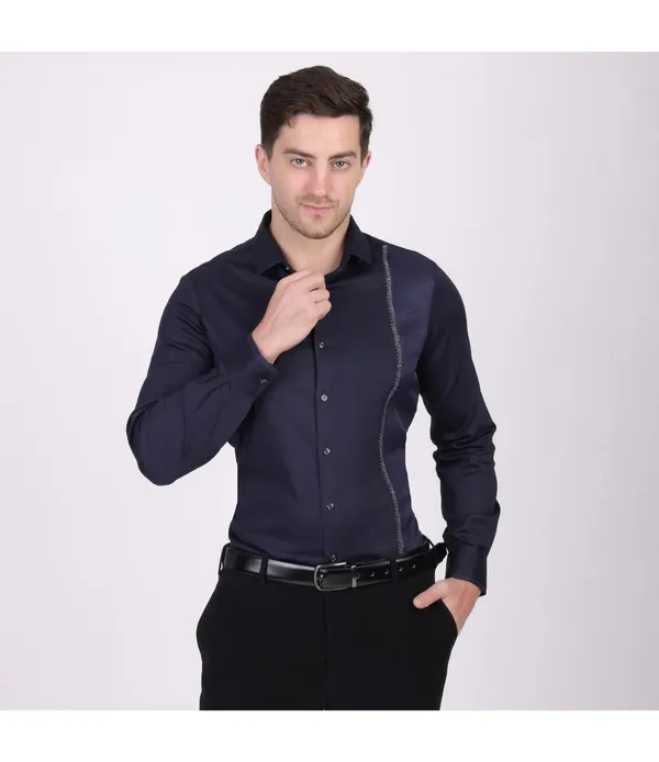 Blue_Cotton_Blend_Full_Sleeve_Shirt_For_Men