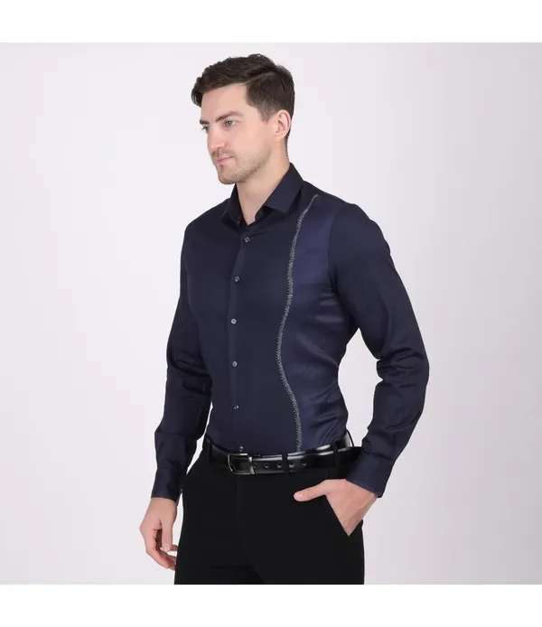 Blue_Cotton_Blend_Full_Sleeve_Shirt_For_Men