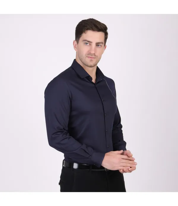Blue_Cotton_Blend_Full_Sleeve_Shirt_For_Men